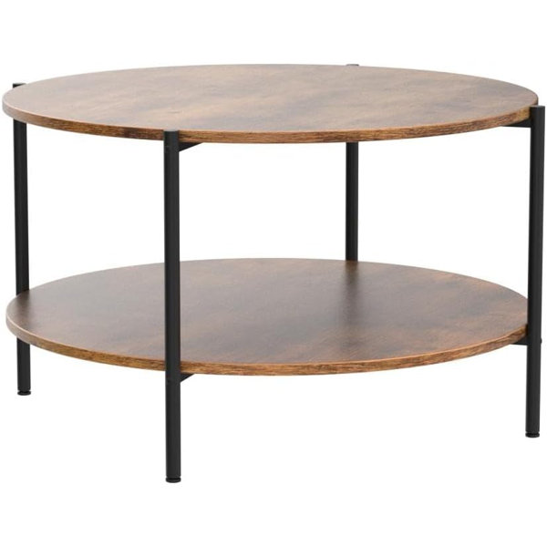 Ebern Designs Aydenn Vintage 33" Round Coffee Table Storage & Reviews ...